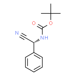 ChemSpider 2D Image | 2-Methyl-2-propanyl [(R)-cyano(phenyl)methyl]carbamate | C13H16N2O2