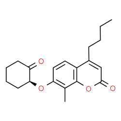 ChemSpider 2D Image | 4-Butyl-8-methyl-7-{[(1S)-2-oxocyclohexyl]oxy}-2H-chromen-2-one | C20H24O4