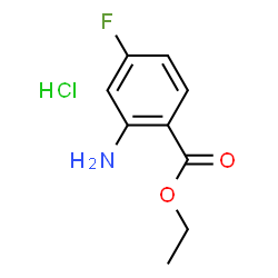ChemSpider 2D Image | Ethyl 2-amino-4-fluorobenzoate hydrochloride (1:1) | C9H11ClFNO2