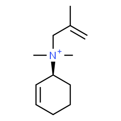ChemSpider 2D Image | (1S)-N,N-Dimethyl-N-(2-methyl-2-propen-1-yl)-2-cyclohexen-1-aminium | C12H22N