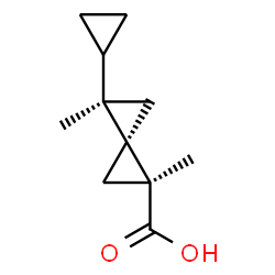 ChemSpider 2D Image | (1S,3S,4R)-4-Cyclopropyl-1,4-dimethylspiro[2.2]pentane-1-carboxylic acid | C11H16O2