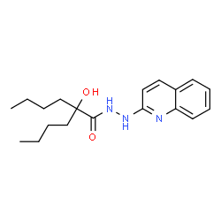 ChemSpider 2D Image | 2-Butyl-2-hydroxy-N'-(2-quinolinyl)hexanehydrazide | C19H27N3O2