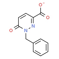 ChemSpider 2D Image | 1-Benzyl-6-oxo-1,6-dihydro-3-pyridazinecarboxylate | C12H9N2O3