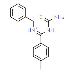 ChemSpider 2D Image | (Z)-N-Benzyl(carbamothioylamino)(4-methylphenyl)methaniminium | C16H18N3S