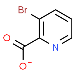 ChemSpider 2D Image | 3-Bromo-2-pyridinecarboxylate | C6H3BrNO2