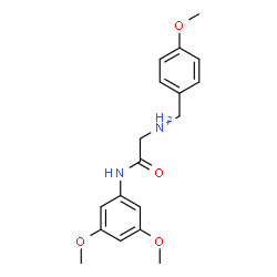 ChemSpider 2D Image | 2-[(3,5-Dimethoxyphenyl)amino]-N-(4-methoxybenzyl)-2-oxoethanaminium | C18H23N2O4