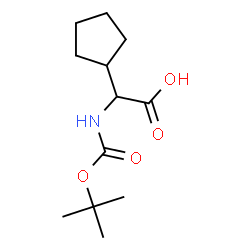 ChemSpider 2D Image | Boc-DL-Cyclopentylglycine | C12H21NO4