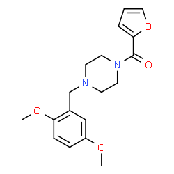 ChemSpider 2D Image | [4-(2,5-Dimethoxybenzyl)-1-piperazinyl](2-furyl)methanone | C18H22N2O4