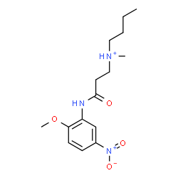 ChemSpider 2D Image | N-{3-[(2-Methoxy-5-nitrophenyl)amino]-3-oxopropyl}-N-methyl-1-butanaminium | C15H24N3O4