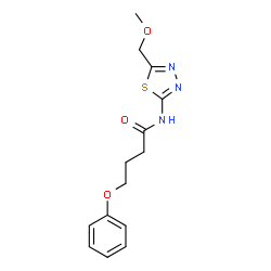 ChemSpider 2D Image | N-[5-(Methoxymethyl)-1,3,4-thiadiazol-2-yl]-4-phenoxybutanamide | C14H17N3O3S