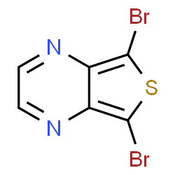 ChemSpider 2D Image | 5,7-Dibromothieno[3,4-b]pyrazine | C6H2Br2N2S