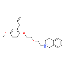 ChemSpider 2D Image | 2-{2-[2-(2-Allyl-4-methoxyphenoxy)ethoxy]ethyl}-1,2,3,4-tetrahydroisoquinolinium | C23H30NO3