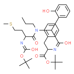 ChemSpider 2D Image | 2-Methyl-2-propanyl N-{(2-hydroxyphenyl)[(N-{[(2-methyl-2-propanyl)oxy]carbonyl}methionyl)(propyl)amino]acetyl}phenylalaninate | C34H49N3O7S