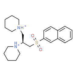 ChemSpider 2D Image | 1,1'-[(2R)-3-(2-Naphthylsulfonyl)-1,2-propanediyl]dipiperidinium | C23H34N2O2S
