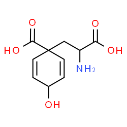 ChemSpider 2D Image | 1-(2-Amino-2-carboxyethyl)-4-hydroxy-2,5-cyclohexadiene-1-carboxylic acid | C10H13NO5