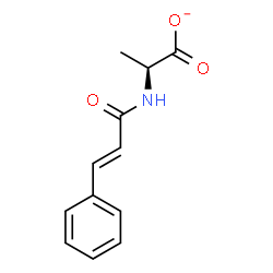 ChemSpider 2D Image | (2S)-2-{[(2E)-3-Phenyl-2-propenoyl]amino}propanoate | C12H12NO3