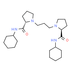 ChemSpider 2D Image | (2S,2'S)-1,1'-(1,3-Propanediyl)bis(N-cyclohexyl-2-pyrrolidinecarboxamide) | C25H44N4O2