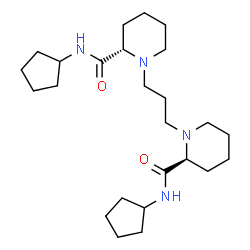 ChemSpider 2D Image | (2S,2'S)-1,1'-(1,3-Propanediyl)bis(N-cyclopentyl-2-piperidinecarboxamide) | C25H44N4O2