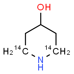 ChemSpider 2D Image | 4-(2,6-~14~C_2_)Piperidinol | C314C2H11NO