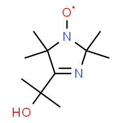 ChemSpider 2D Image | [4-(2-Hydroxy-2-propanyl)-2,2,5,5-tetramethyl-2,5-dihydro-1H-imidazol-1-yl]oxidanyl | C10H19N2O2