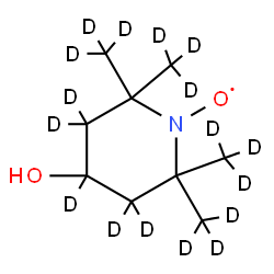 ChemSpider 2D Image | {4-Hydroxy-2,2,6,6-tetrakis[(~2~H_3_)methyl](~2~H_5_)-1-piperidinyl}oxidanyl | C9HD17NO2