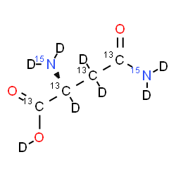 ChemSpider 2D Image | Asparagine | 13C4D815N2O3