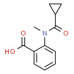 ChemSpider 2D Image | 2-[(Cyclopropylcarbonyl)(methyl)amino]benzoic acid | C12H13NO3