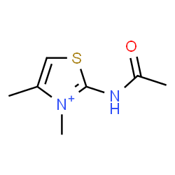 ChemSpider 2D Image | 2-Acetamido-3,4-dimethyl-1,3-thiazol-3-ium | C7H11N2OS