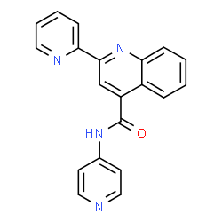 ChemSpider 2D Image | 2-(2-Pyridinyl)-N-(4-pyridinyl)-4-quinolinecarboxamide | C20H14N4O