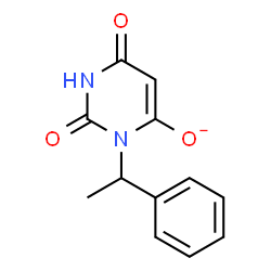 ChemSpider 2D Image | 2,6-Dioxo-3-(1-phenylethyl)-1,2,3,6-tetrahydro-4-pyrimidinolate | C12H11N2O3