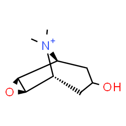 ChemSpider 2D Image | (1R,2R,4S,5S)-7-Hydroxy-9,9-dimethyl-3-oxa-9-azoniatricyclo[3.3.1.0~2,4~]nonane | C9H16NO2
