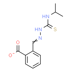 ChemSpider 2D Image | 2-{[(Isopropylcarbamothioyl)hydrazono]methyl}benzoate | C12H14N3O2S
