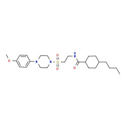 ChemSpider 2D Image | 4-Butyl-N-(2-{[4-(4-methoxyphenyl)-1-piperazinyl]sulfonyl}ethyl)cyclohexanecarboxamide | C24H39N3O4S