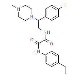 ChemSpider 2D Image | N-(4-Ethylphenyl)-N'-[2-(4-fluorophenyl)-2-(4-methyl-1-piperazinyl)ethyl]ethanediamide | C23H29FN4O2