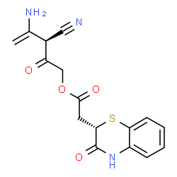 ChemSpider 2D Image | (3S)-4-Amino-3-cyano-2-oxo-4-penten-1-yl [(2S)-3-oxo-3,4-dihydro-2H-1,4-benzothiazin-2-yl]acetate | C16H15N3O4S