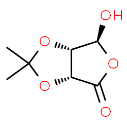 ChemSpider 2D Image | (3aR,6S,6aS)-6-Hydroxy-2,2-dimethyldihydrofuro[3,4-d][1,3]dioxol-4(3aH)-one | C7H10O5