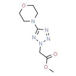 ChemSpider 2D Image | Methyl 5-(4-morpholinyl)-2H-tetrazole-2-acetate | C8H13N5O3