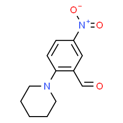 ChemSpider 2D Image | 5-Nitro-2-(1-piperidinyl)benzaldehyde | C12H14N2O3