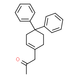 ChemSpider 2D Image | 1-(4,4-Diphenyl-1-cyclohexen-1-yl)acetone | C21H22O