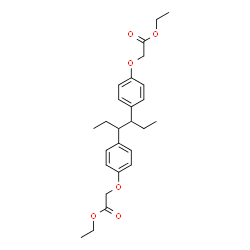 ChemSpider 2D Image | Diethyl 2,2'-[3,4-hexanediylbis(4,1-phenyleneoxy)]diacetate | C26H34O6