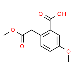 ChemSpider 2D Image | 5-Methoxy-2-(2-methoxy-2-oxoethyl)benzoic acid | C11H12O5