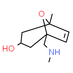 ChemSpider 2D Image | 1-Methyl-5-[(methylamino)methyl]-8-oxabicyclo[3.2.1]oct-6-en-3-ol | C10H17NO2