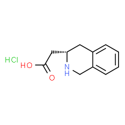 ChemSpider 2D Image | (S)-1,2,3,4-Tetrahydro-3-isoquinolineacetic acid hydrochloride | C11H14ClNO2