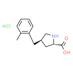 ChemSpider 2D Image | (4R)-4-(2-Methylbenzyl)-L-proline hydrochloride (1:1) | C13H18ClNO2