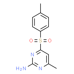 ChemSpider 2D Image | 4-Methyl-6-(Toluene-4-Sulfonyl)-Pyrimidin-2-Ylamine | C12H13N3O2S