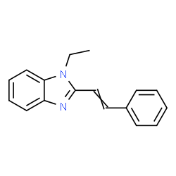 ChemSpider 2D Image | 1-Ethyl-2-(2-phenylvinyl)-1H-benzimidazole | C17H16N2