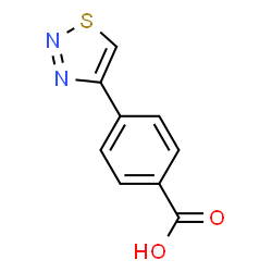ChemSpider 2D Image | 4-(1,2,3-Thiadiazol-4-yl)benzoic acid | C9H6N2O2S