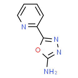 ChemSpider 2D Image | 5-(2-Pyridinyl)-1,3,4-oxadiazol-2-amin | C7H6N4O