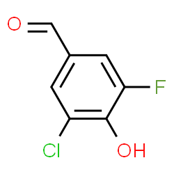 ChemSpider 2D Image | 3-Chloro-5-fluoro-4-hydroxybenzaldehyde | C7H4ClFO2
