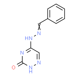 ChemSpider 2D Image | 5-(2-Benzylidenehydrazino)-1,2,4-triazin-3(2H)-one | C10H9N5O
